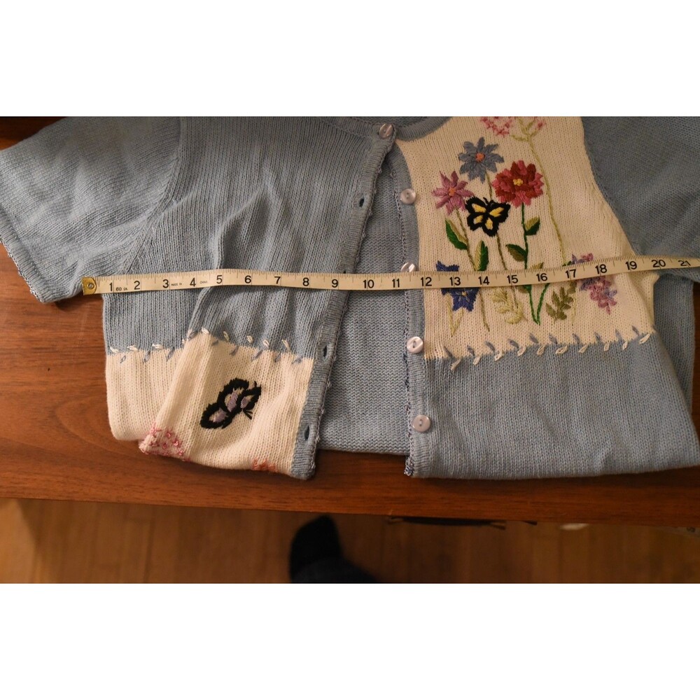 Haband Embroidered Sweater Size Medium Women's Cottagecore floral romantic - Picture 5 of 7